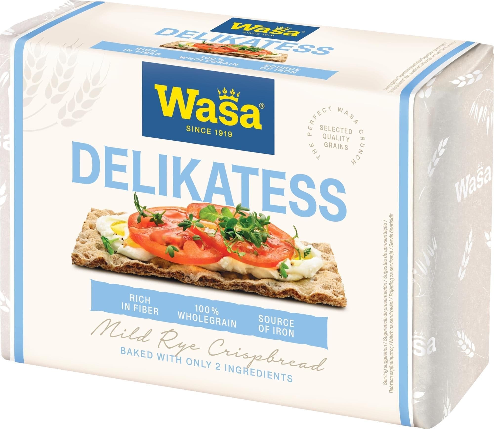 Wasa Delikatess celozrnný žitný křupavý chléb