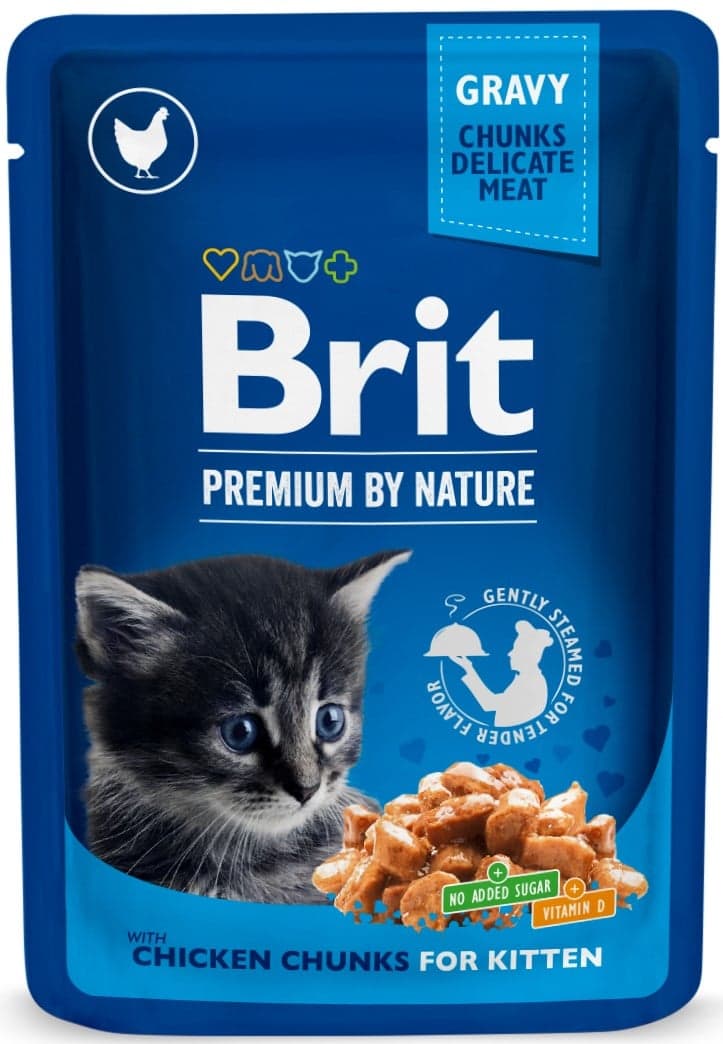 Brit Premium Cat Chicken Chunks kapsička pro koťata