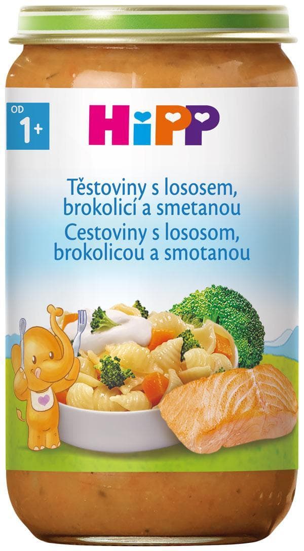 HiPP Těstoviny s lososem, brokolicí a smetanou