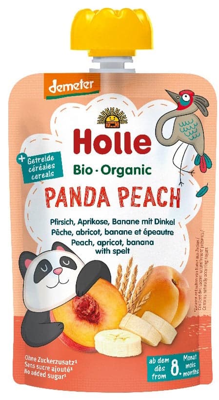 Holle BIO Kapsička broskev, meruňka, banán a špalda