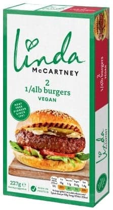 Linda McCartney's Veganské burgery, mražené (2 ks)