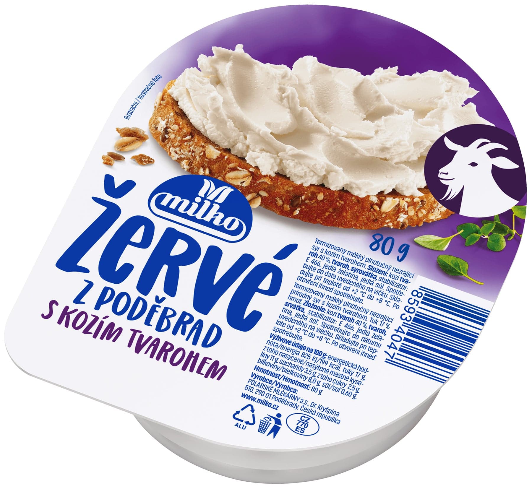 Milko Žervé s kozím tvarohem