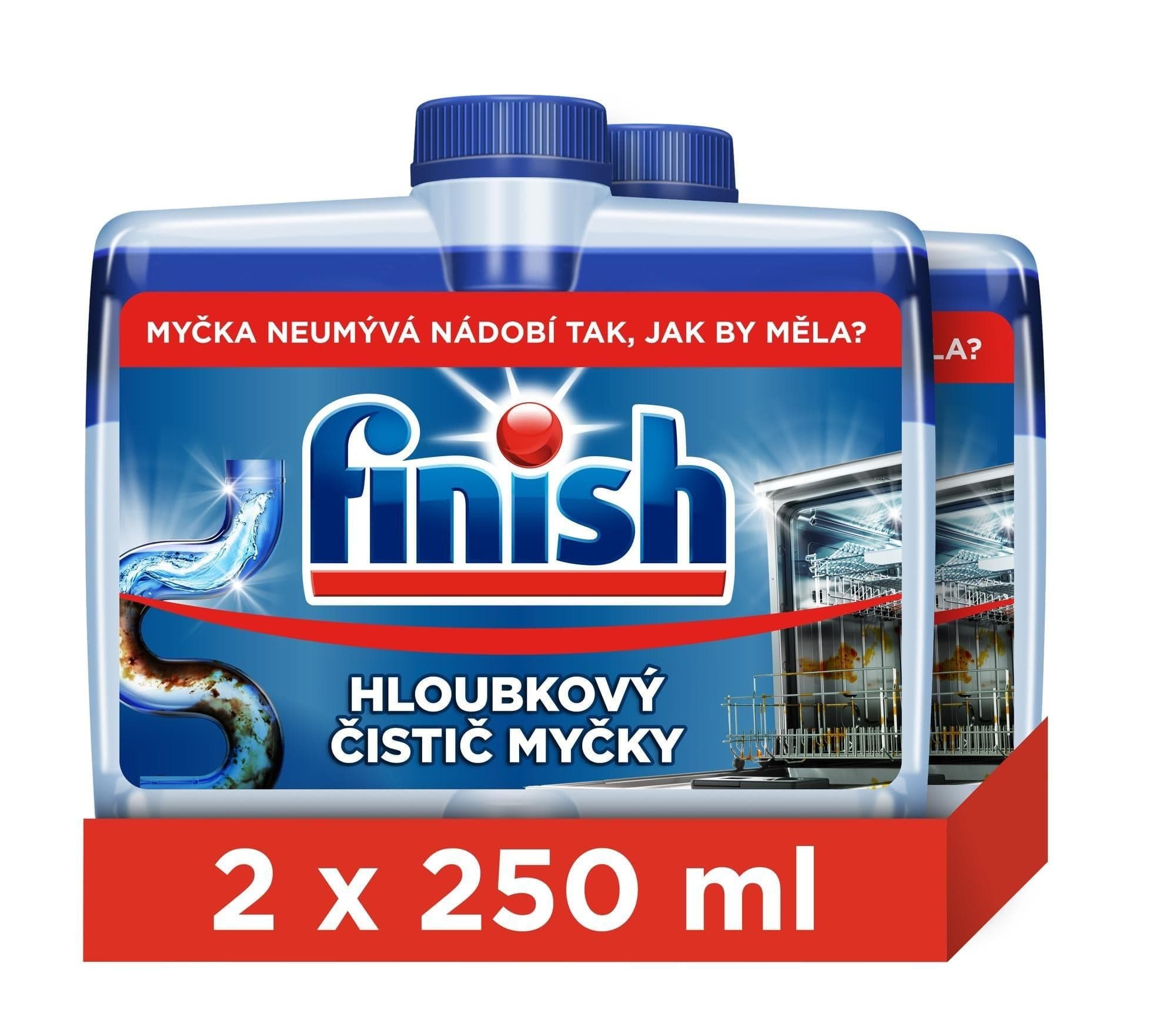 Finish Regular čistič myčky 2×250 ml