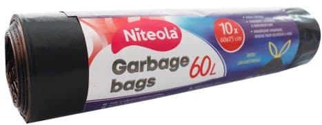 Niteola Pevné zatahovací igelitové sáčky na odpad 60 l