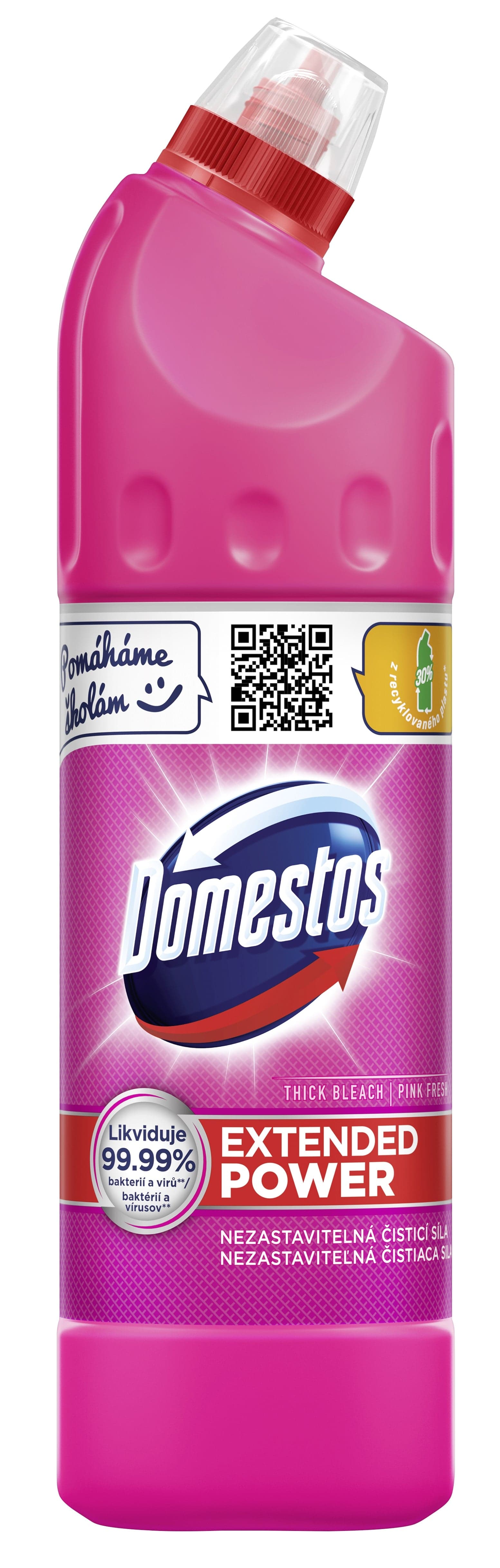 Domestos Extended Power Pink Tekutý dezinfekční a čistící přípravek na toalety