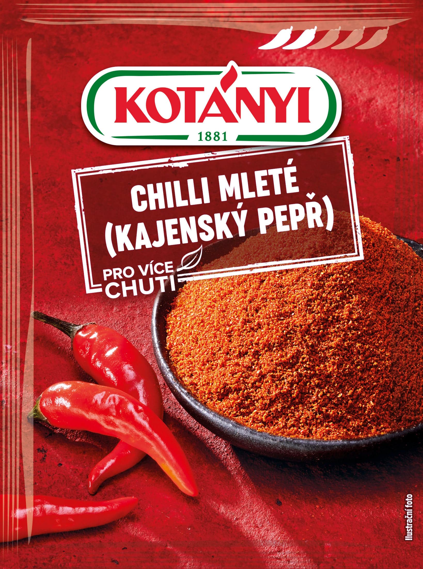 Kotányi Chilli papričky mleté cayenský pepř