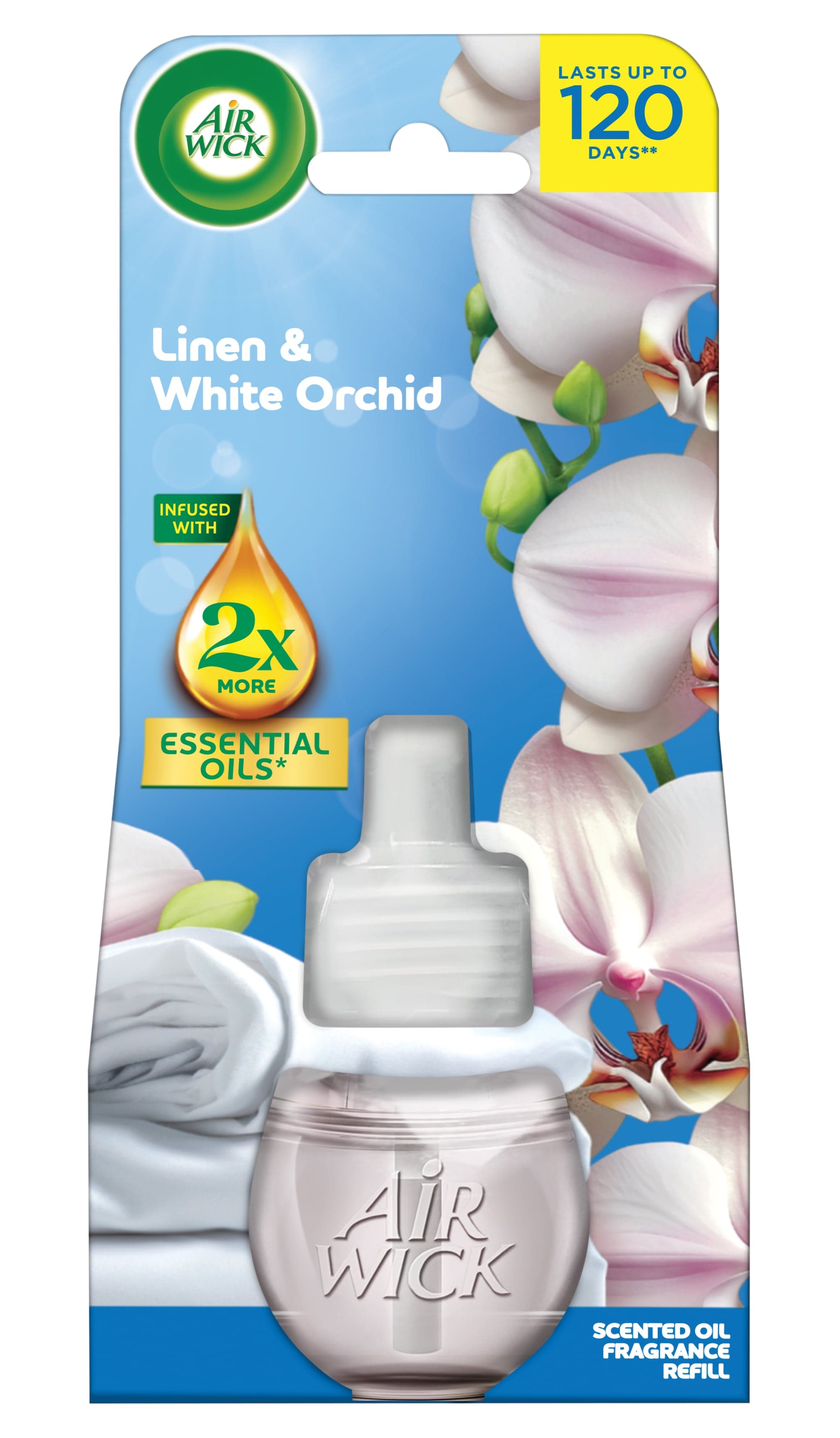 Air Wick Náplň do elektrického osvěžovače prádlo a bílá orchidej