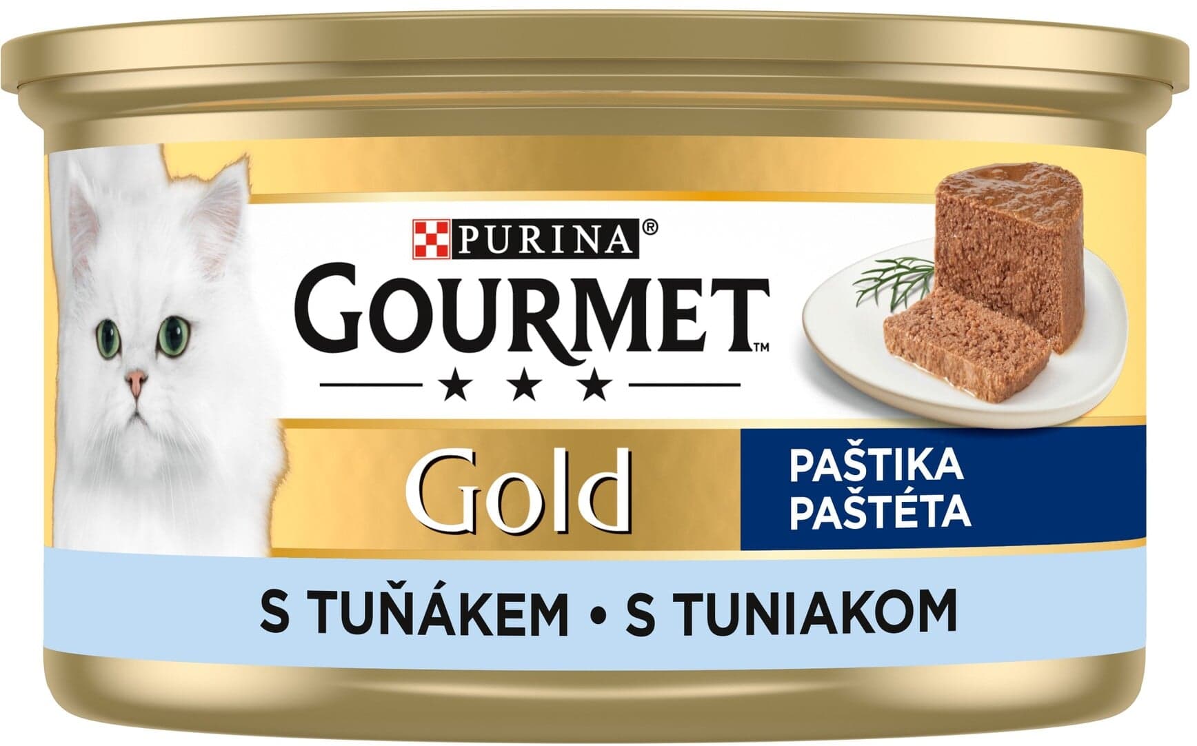 Gourmet Gold konzerva pro kočky tuňák paštika