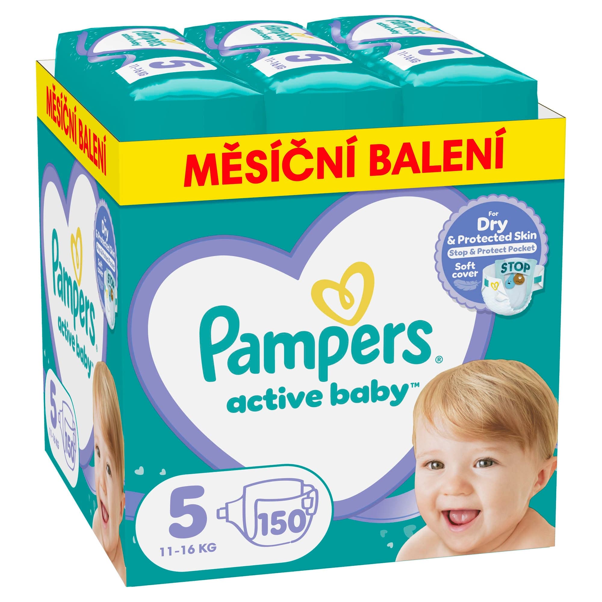 Pampers Active baby jednorázové plenky 5 (11–16 kg)