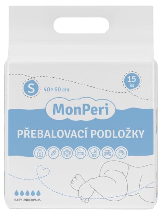 MonPeri EKO Jednorázové absorpční podložky 40×60 cm