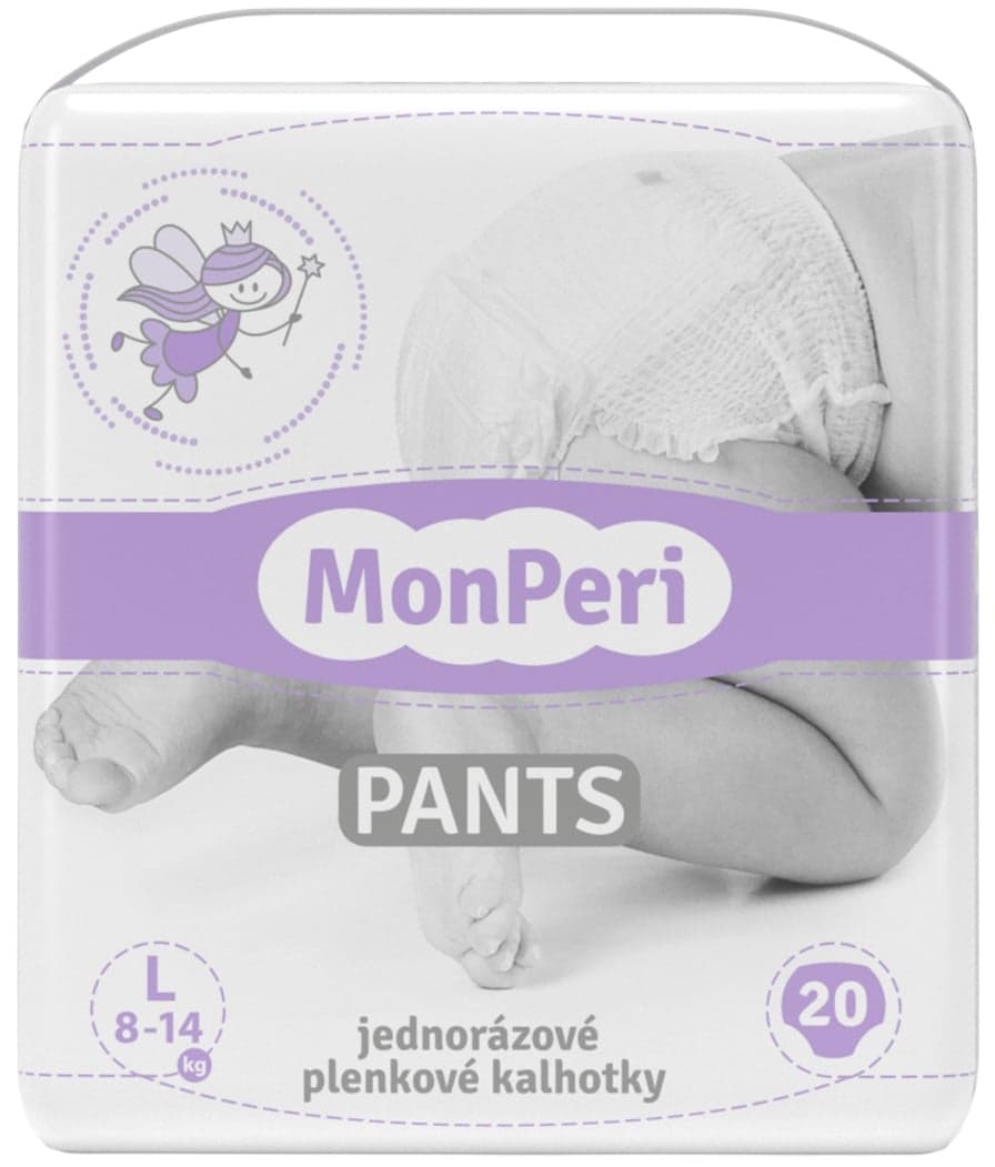 MonPeri EKO Jednorázové plenkové kalhotky L (8–14 kg)