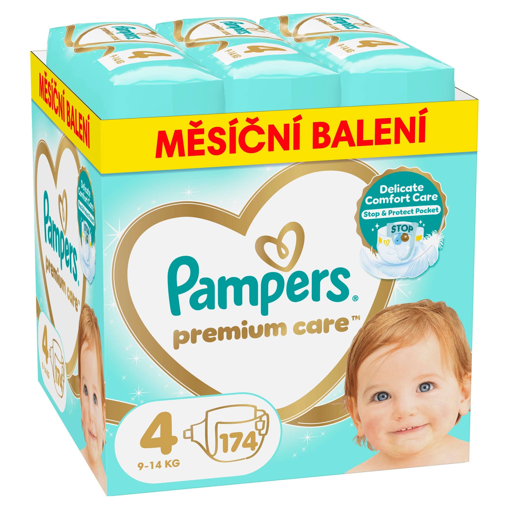 Pampers Premium Care jednorázové plenky maxi 4 (9–14 kg)