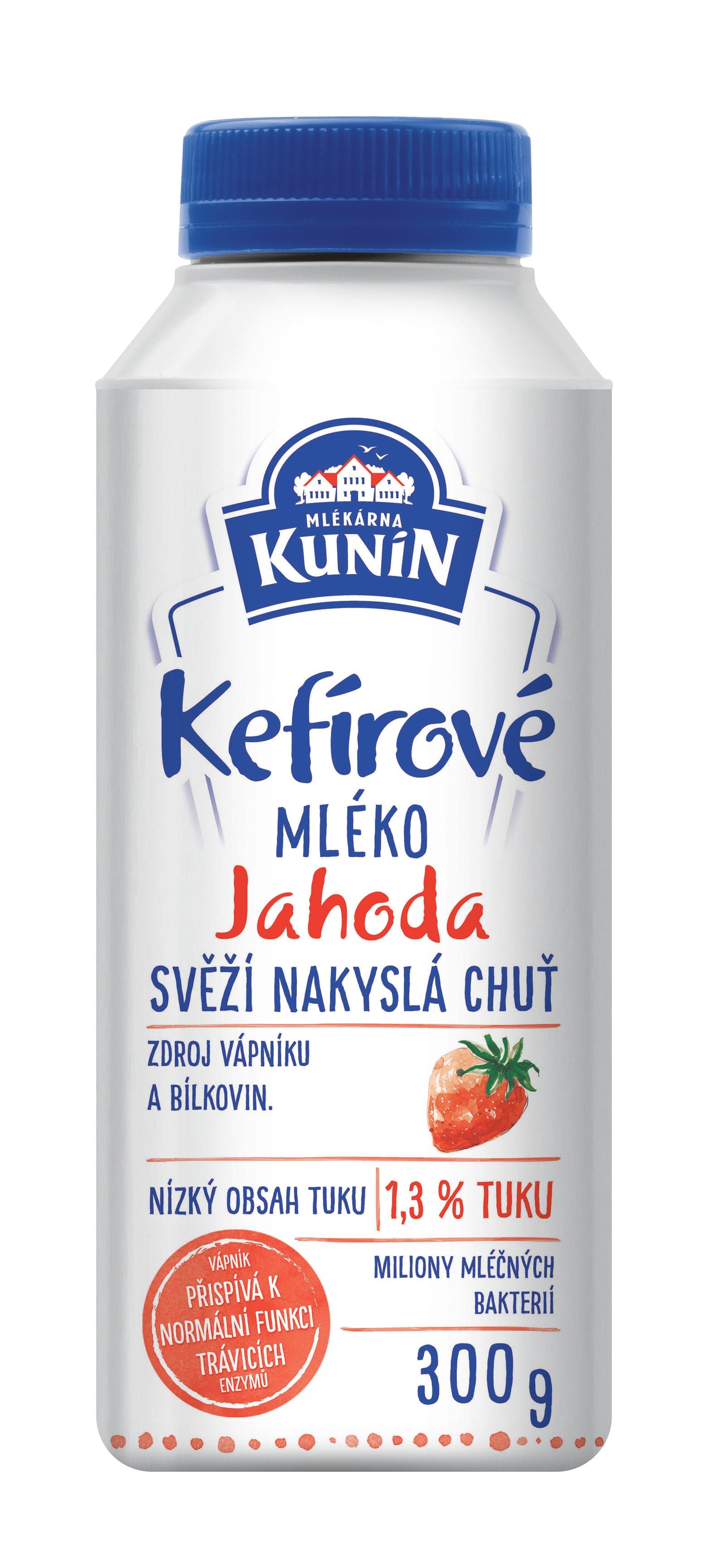 Mlékárna Kunín Kefírové mléko jahoda