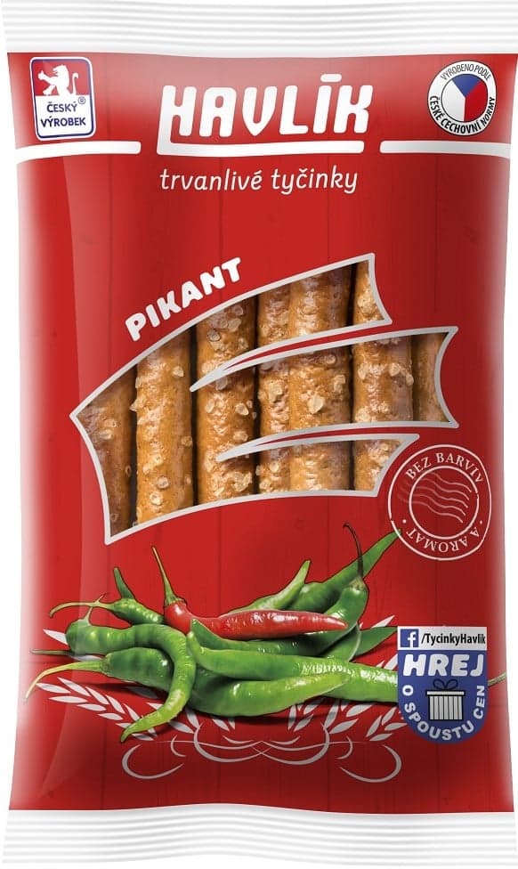 Havlík Trvanlivé tyčinky se sýrem a solí pikantní