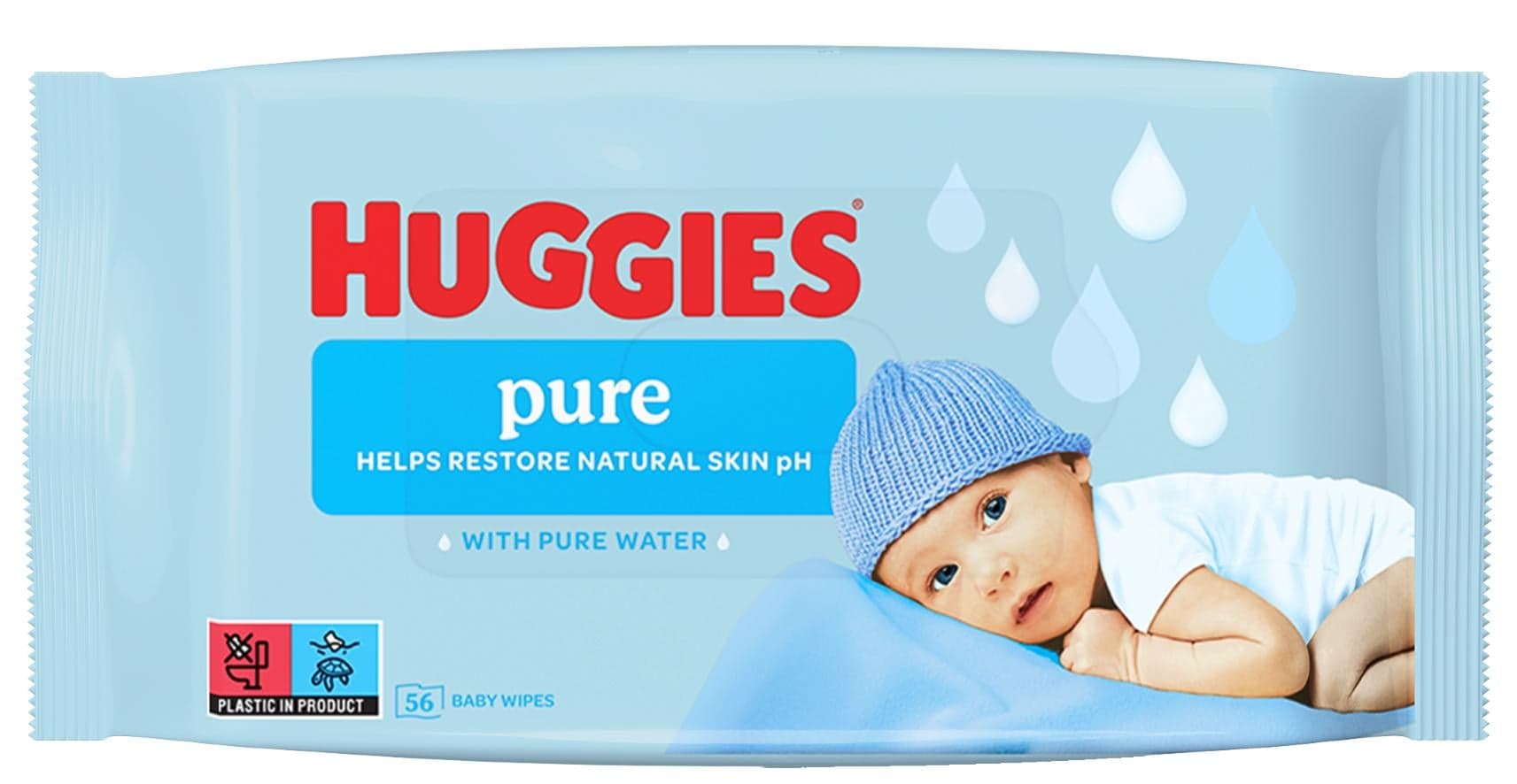 Huggies Pure single dětské vlhčené ubrousky