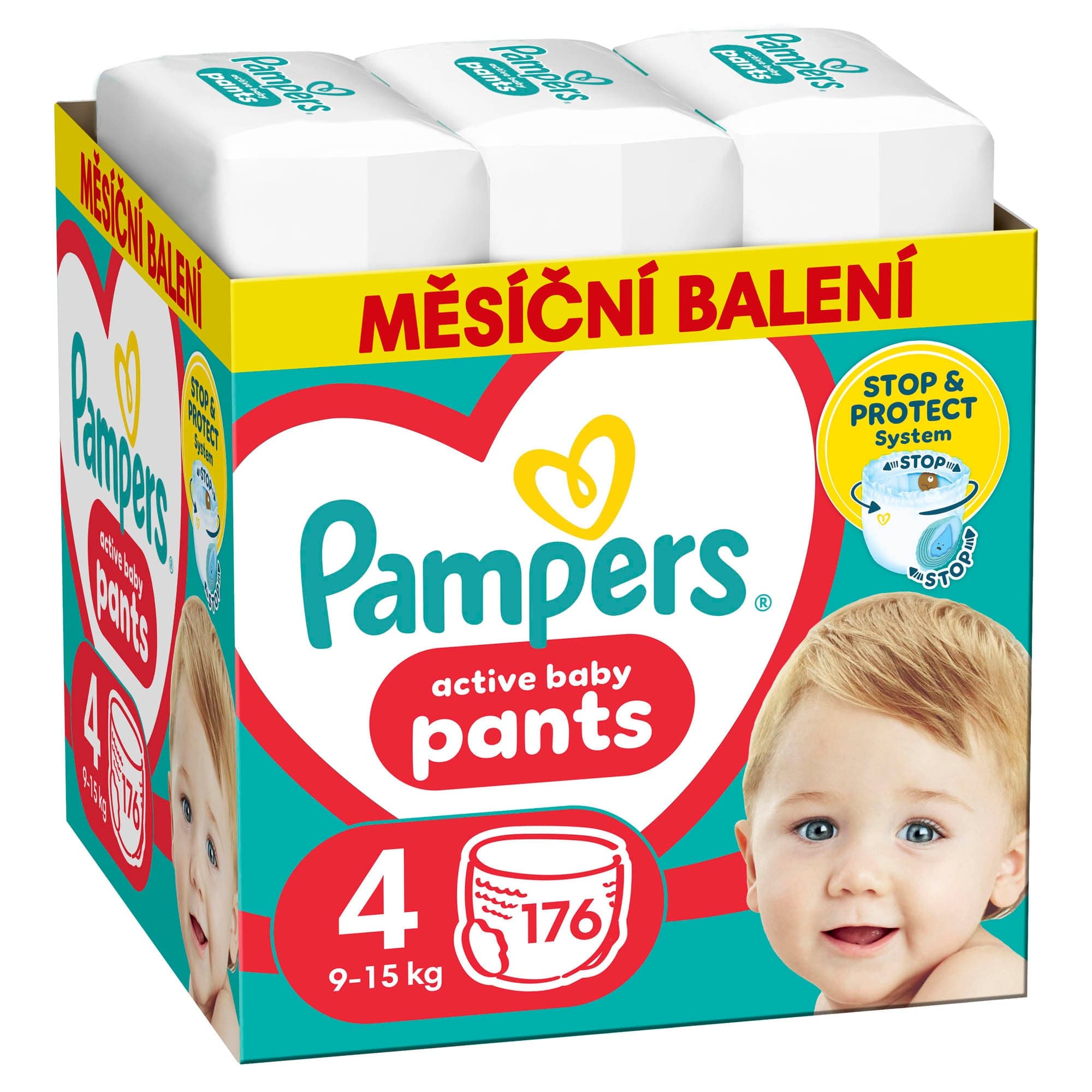 Pampers Pants plenkové kalhotky 4 (9–15 kg)