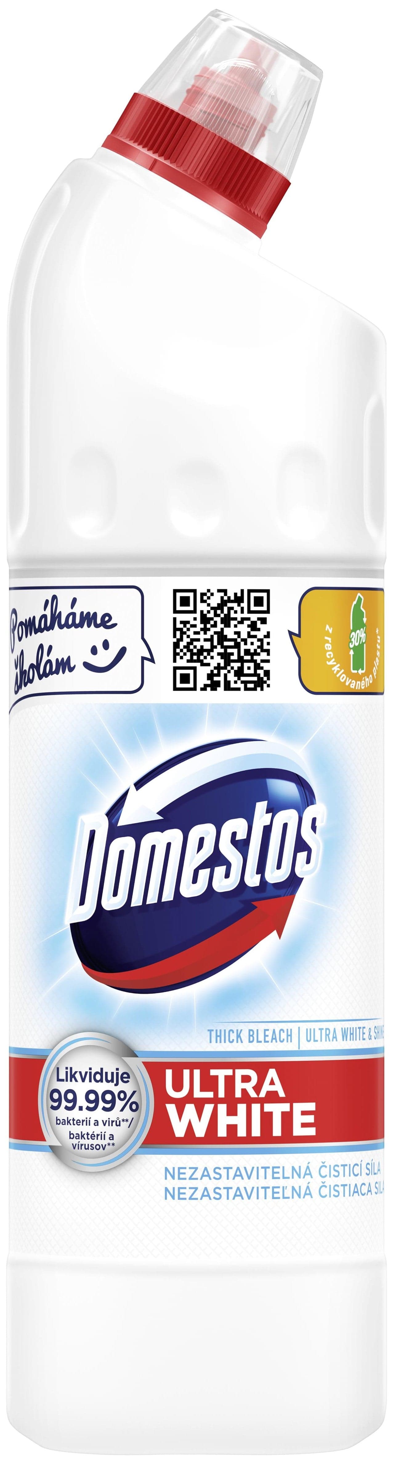 Domestos Ultra white and shine tekutý dezinfekční a čistící přípravek