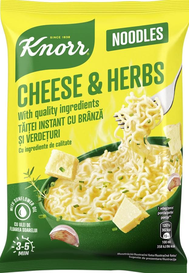 Knorr Nudle se sýrovou polévkou