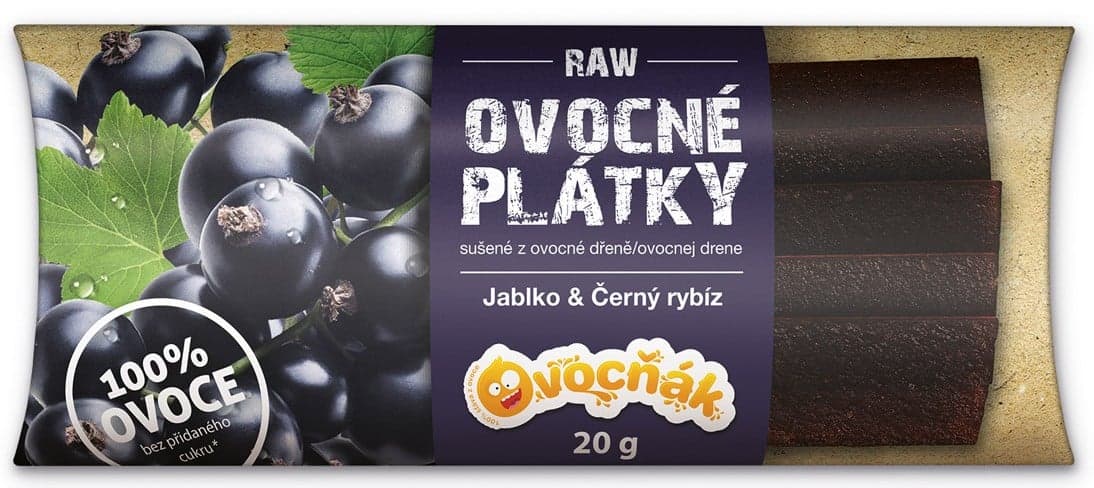 Ovocňák Plátky jablko a černý rybíz