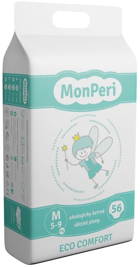 MonPeri EKO Jednorázové plenky comfort M (5–9 kg)