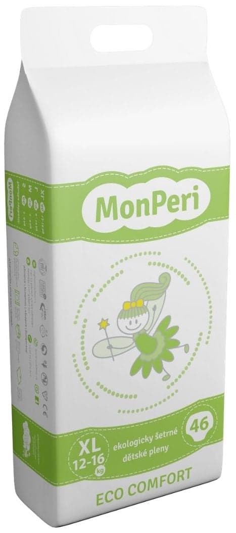 MonPeri EKO Jednorázové plenky comfort XL (12–16 kg)