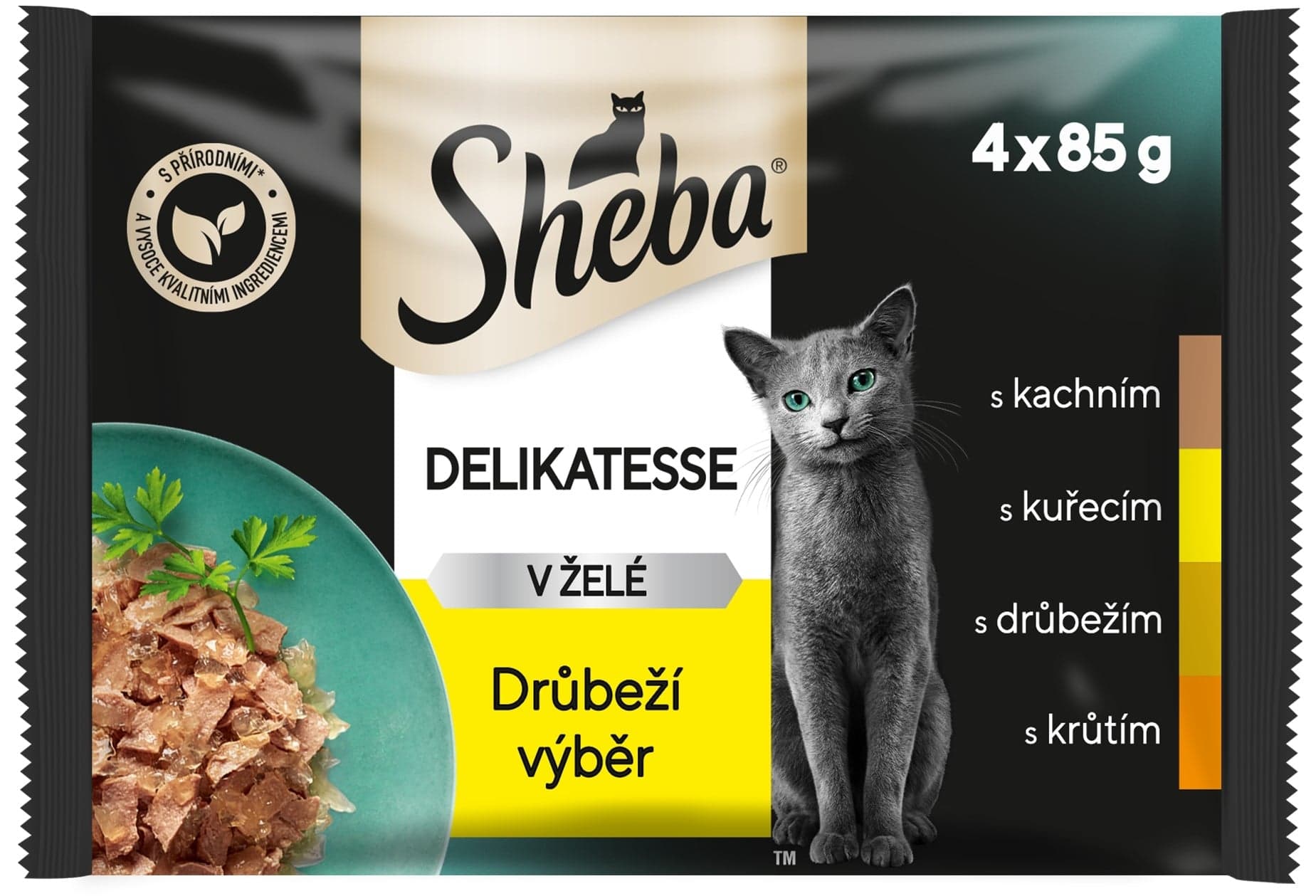 Sheba Kapsičky drůbeží výběr v želé pro kočky 4×85 g