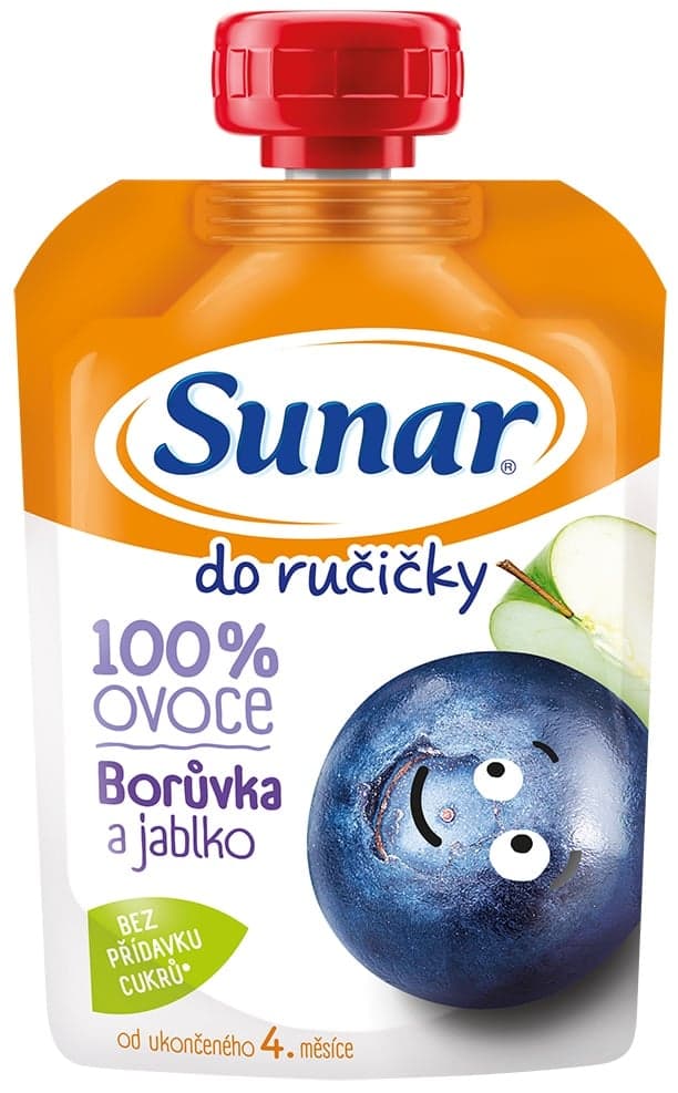 Sunar Do Ručičky Ovocná kapsička borůvka a jablko od 4. měsíce