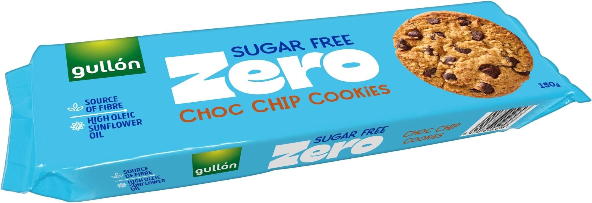 Gullón Choc chip sušenky s kousky čokolády, bez cukru