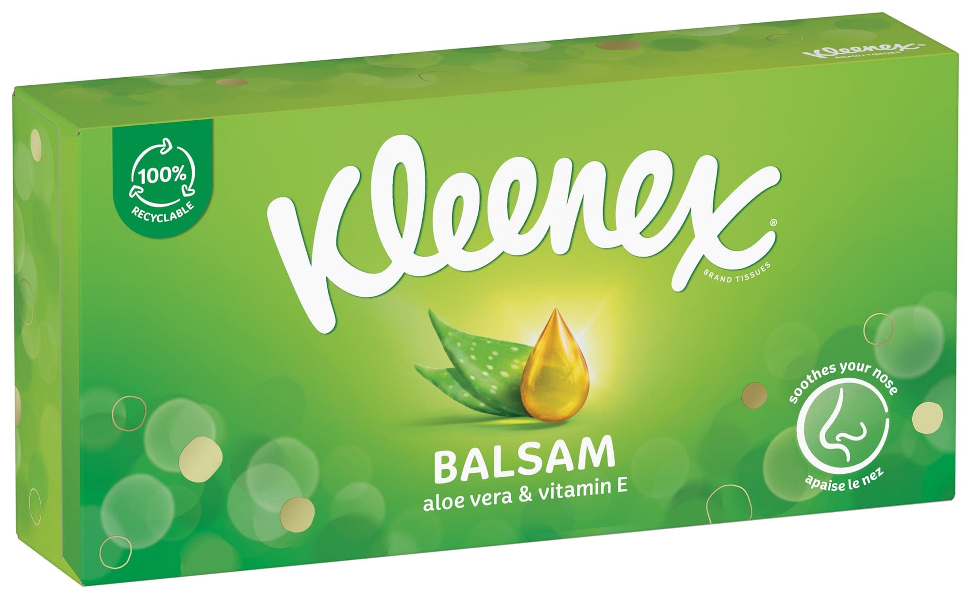 Kleenex® Balsam papírové kapesníky 3vrstvé box