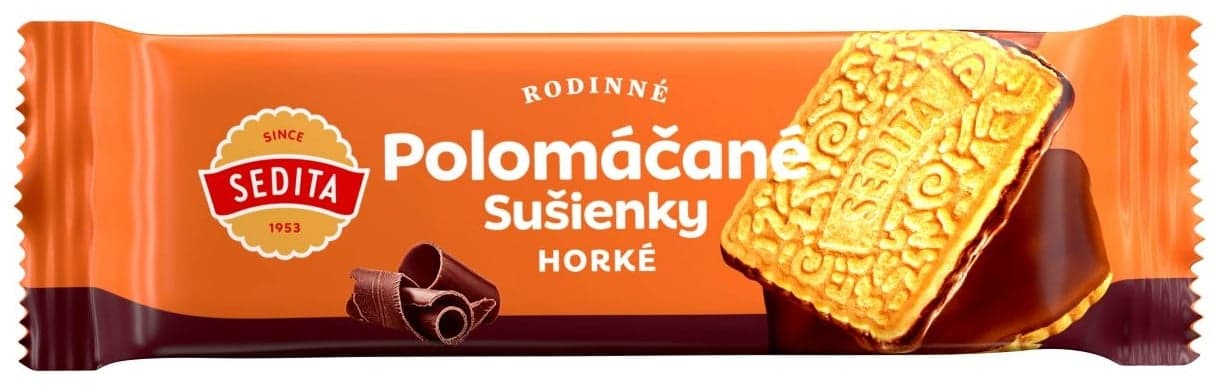 Sedita Rodinné sušenky polomáčené hořké