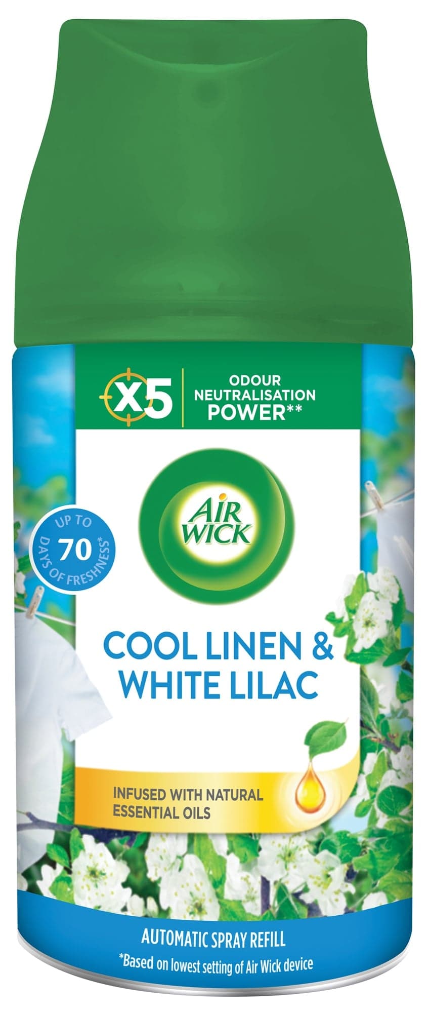 Air Wick Freshmatic automatický osvěžovač vzduchu svěží prádlo a bílá lilie, náplň