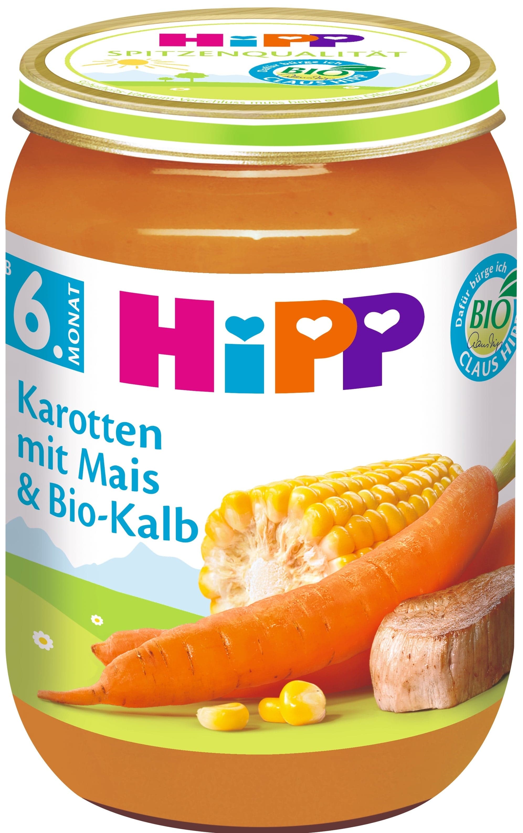 HiPP BIO Mrkev s kukuřicí a telecím masem