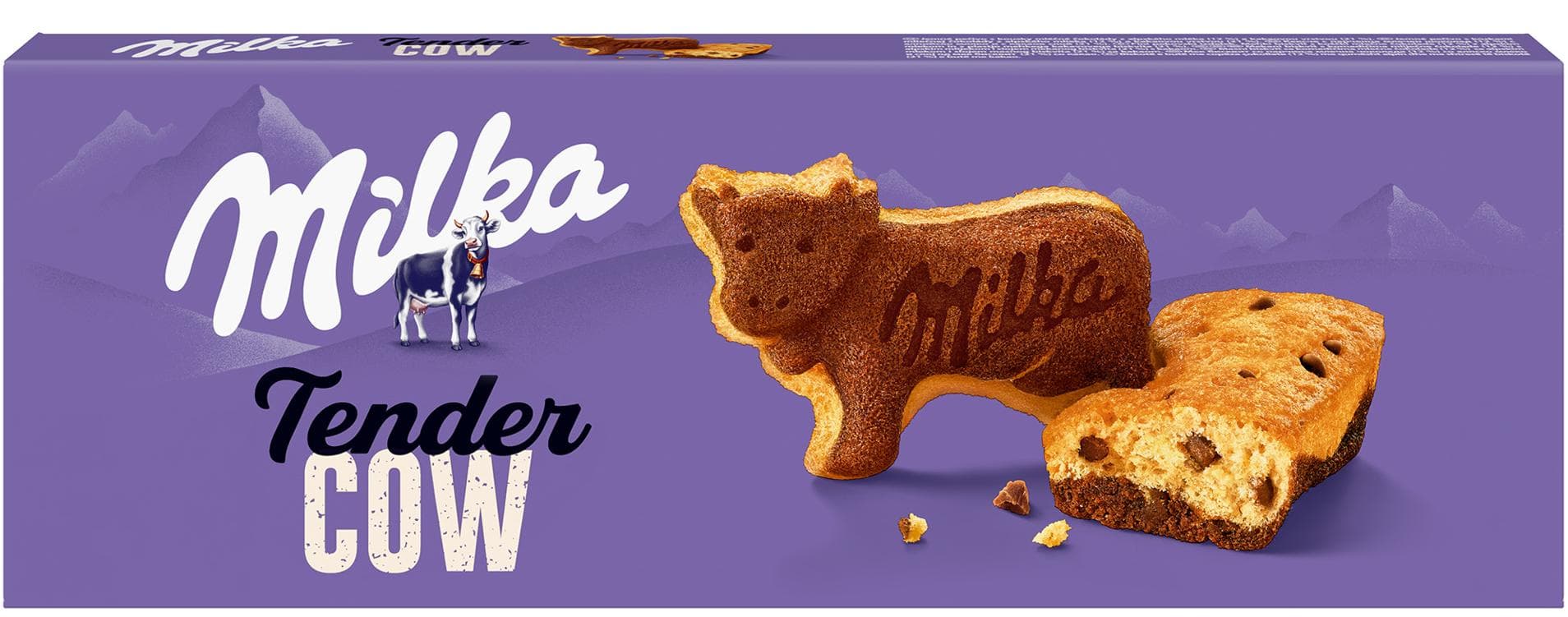 Milka jemné pečivo Tender Cow s kousky čokolády