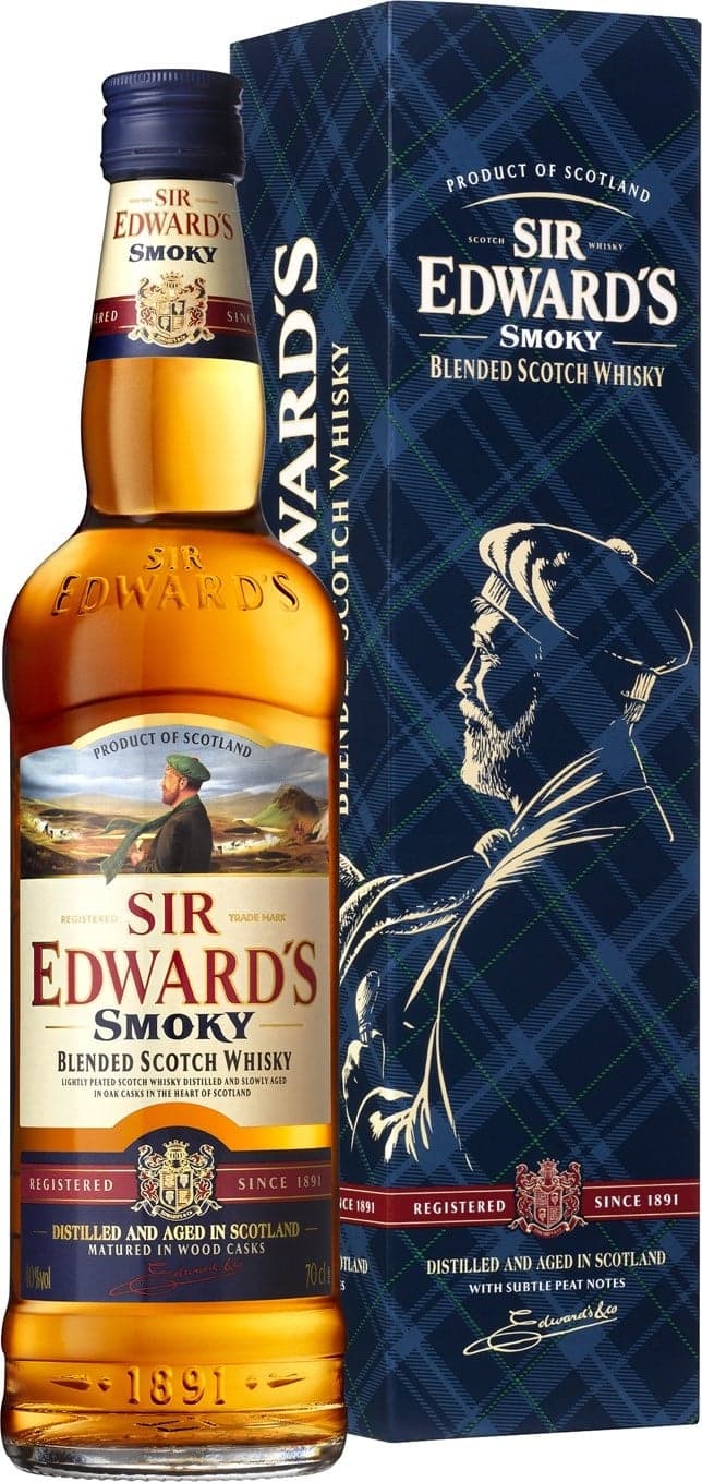 Sir Edward´s Smoky Blended Scotch Whisky 40% obj., dárkové balení
