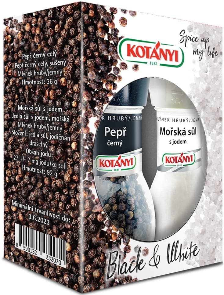 Kotányi Duopack mlýnky sůl a pepř