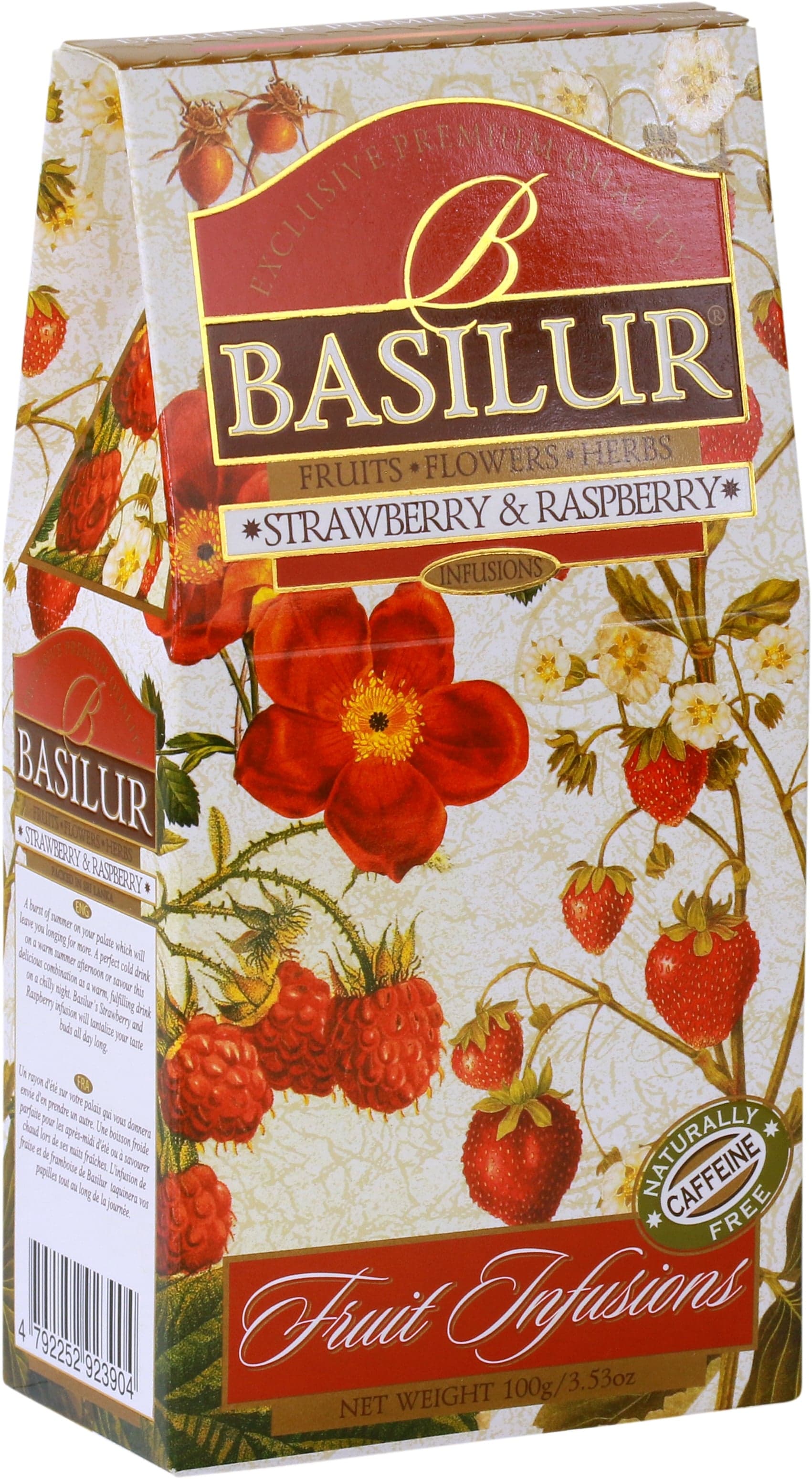 Basilur Fruit Strawberry & Raspberry tea sypaný