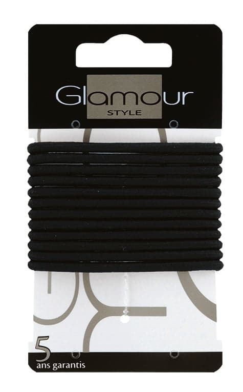 Glamour style Elastické černé gumičky na vlasy