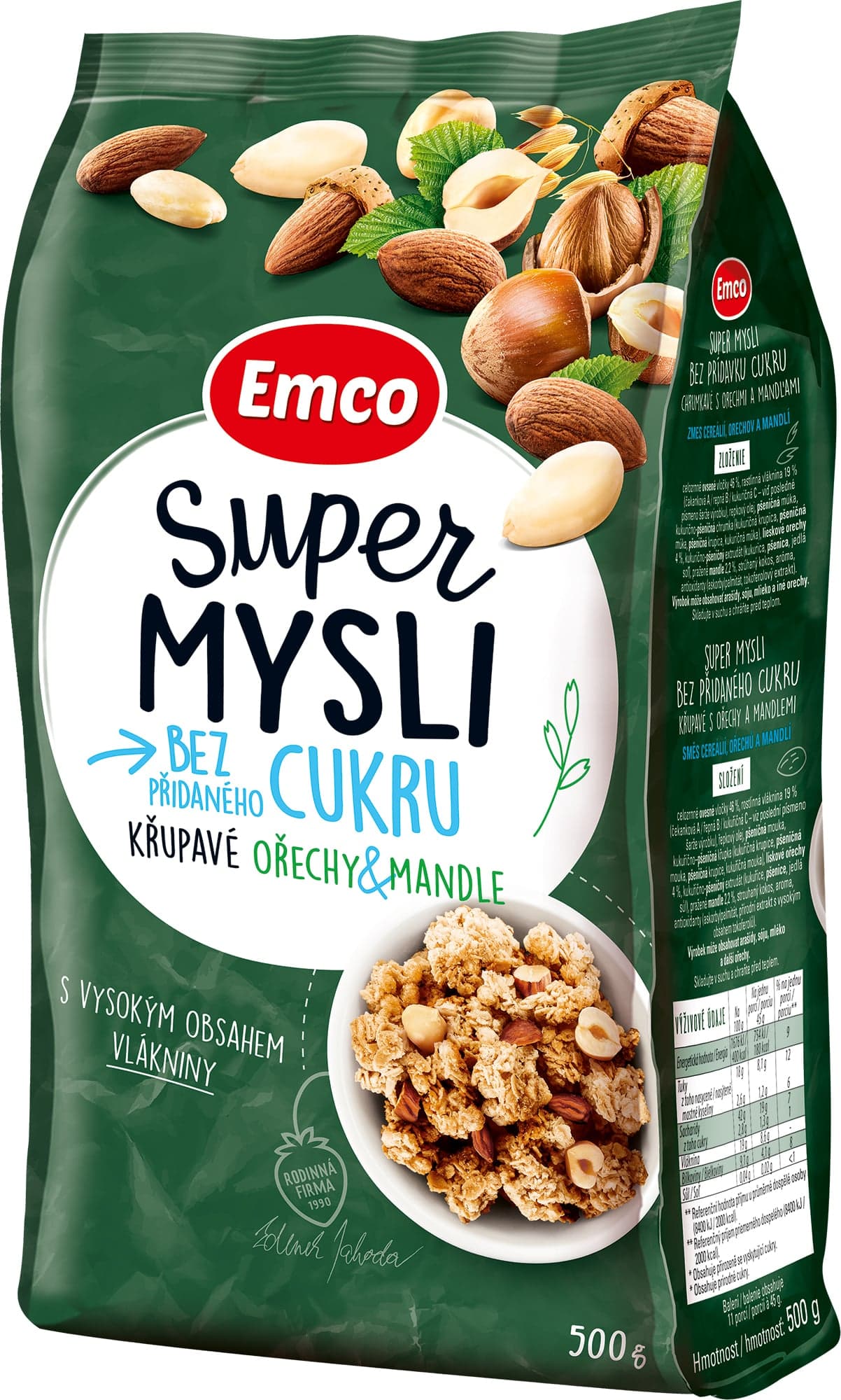 Emco Super mysli bez přidaného cukru Ořechy & mandle