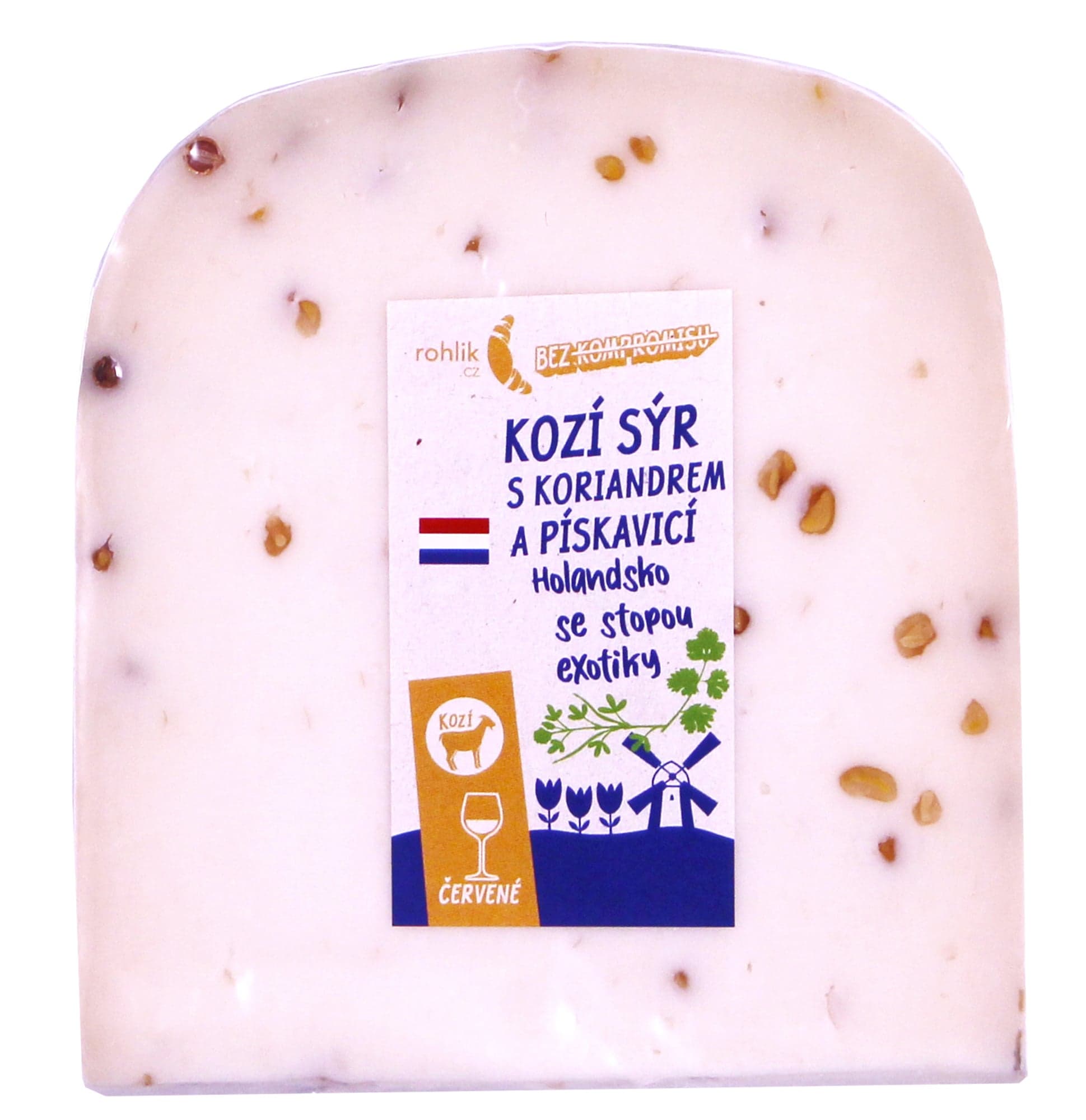 Kozí sýr s koriandrem a pískavicí výkroj