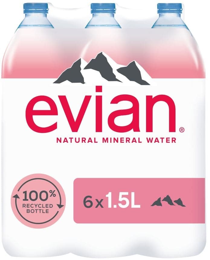 Evian rPet přírodní minerální voda nesycená (6x1,5l)