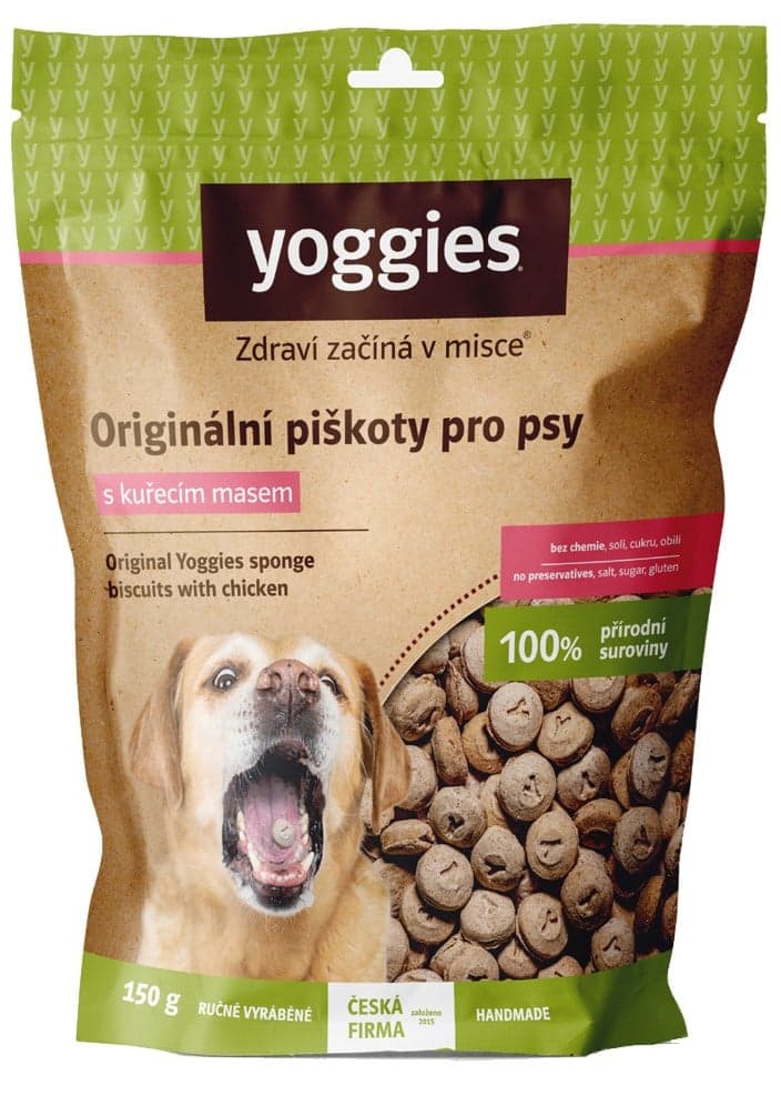 Yoggies Originální piškoty pro psy s kuřecím masem