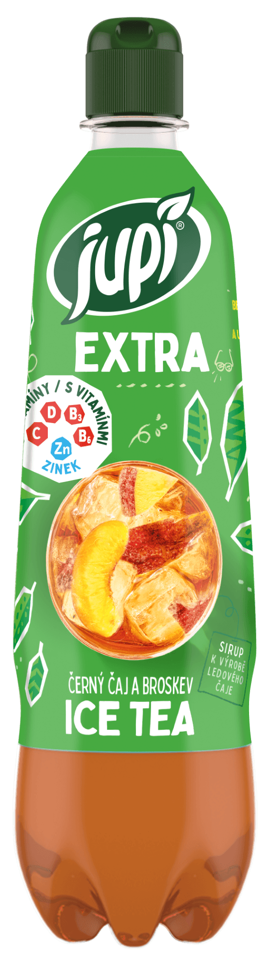 Jupí Extra černý čaj a broskev k přípravě Ice Tea