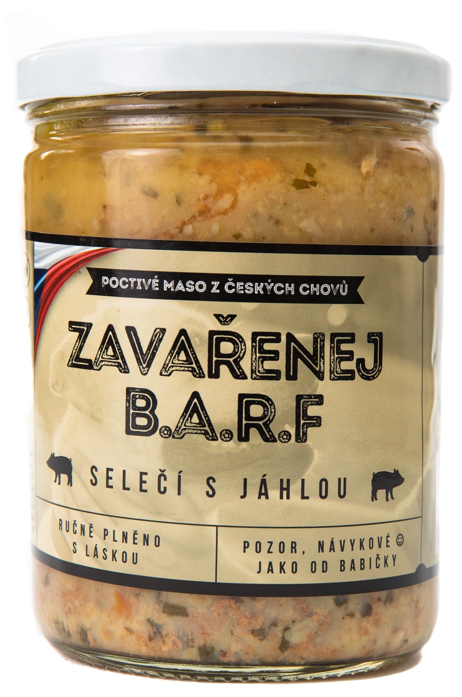 Do psí misky Zavařenej BARF selečí s jáhlou