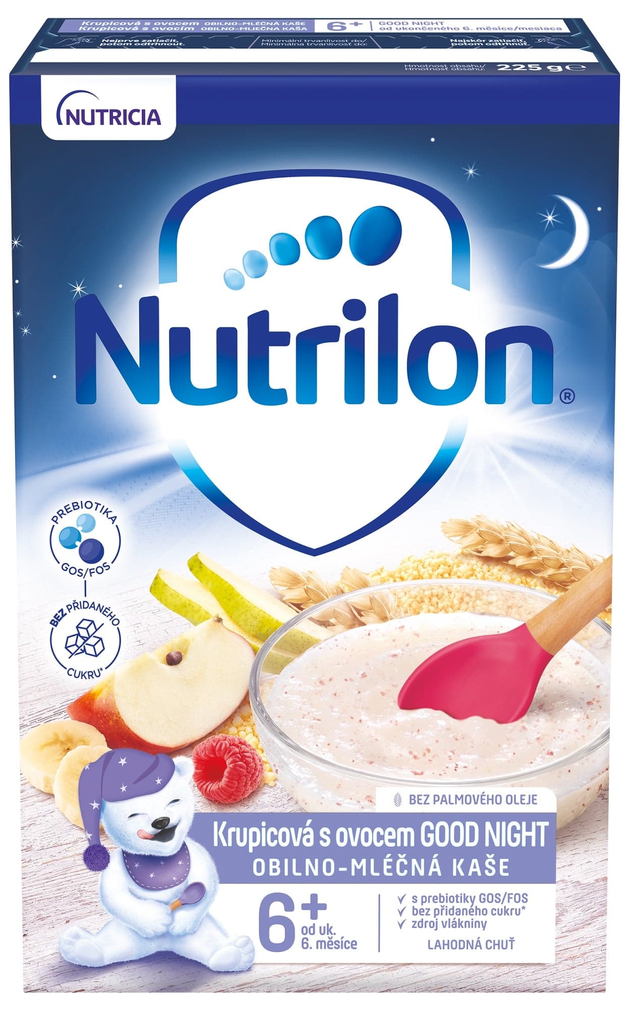 Nutrilon Pronutra Krupicová kaše s ovocem good night