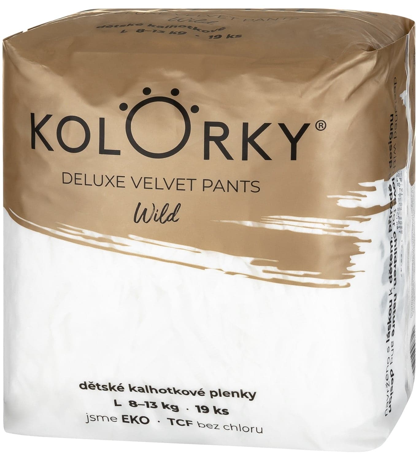 Kolorky EKO Jednorázové plenkové kalhotky deluxe velvet L wild (8–13kg) 19 ks