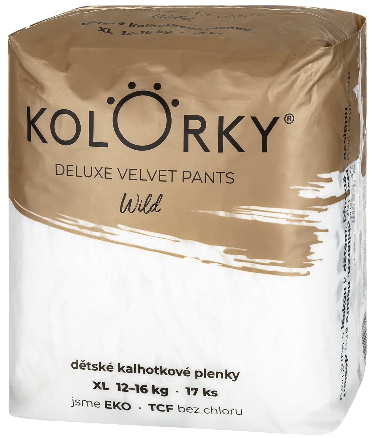 Kolorky EKO Jednorázové plenkové kalhotky deluxe velvet XL wild (12–16 kg) 17 ks