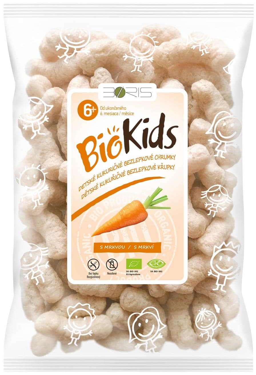 BioKids BIO Bezlepkové křupky mrkev
