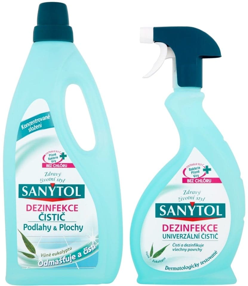 Sanytol Dezinfekce čistič podlahy & plochy 1 l + univerzální čistič 500 ml