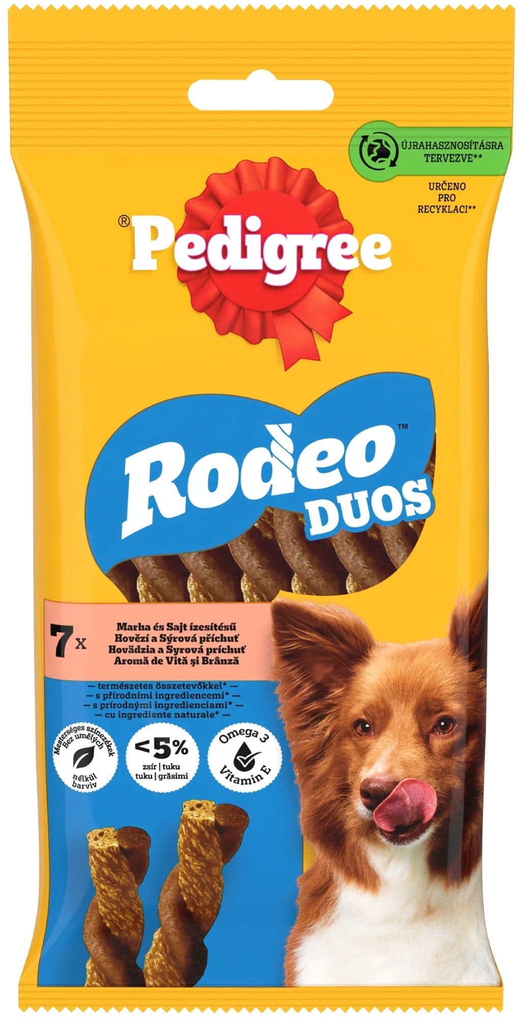 Pedigree Rodeo DUO Žvýkací tyčinky pro psy s hovězím