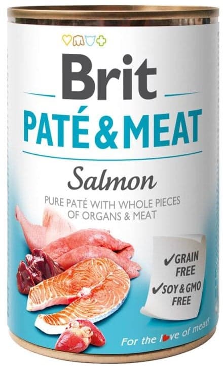 Brit Paté & Meat Konzerva pro psy – losos